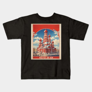 Rostov-On-Don Russia Vintage Tourism Travel Poster Kids T-Shirt
